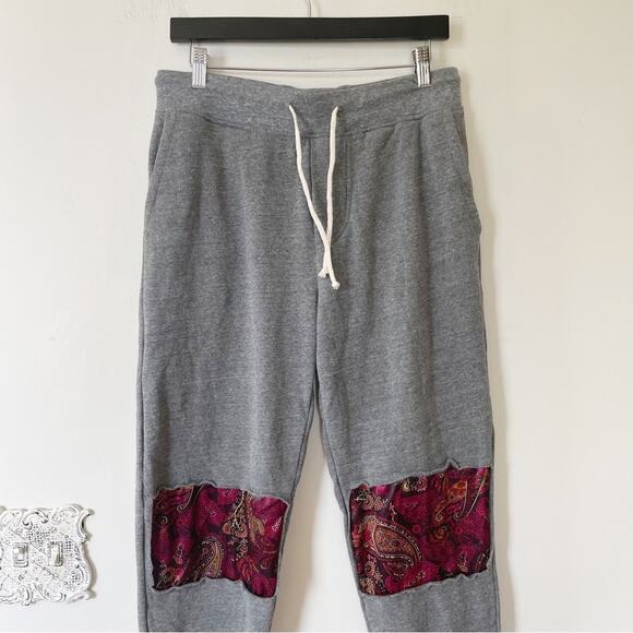 Mercy x Mankind Boho Paisley Patch Sweatpants Joggers M - Picture 2 of 7